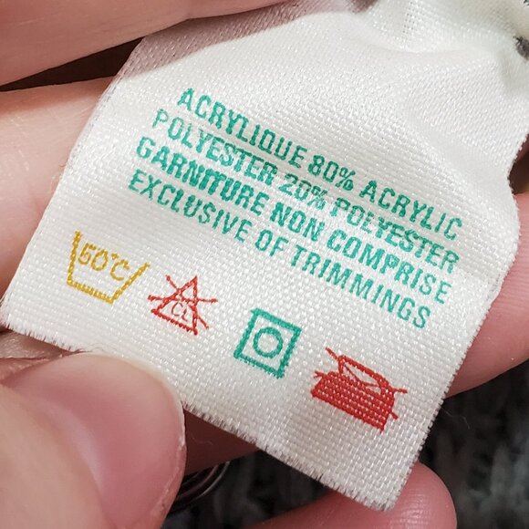 SEARS Vintage 80s Cable Knit Chunky Grandpa Cardigan Button Front Men’s Medium - Picture 9 of 10